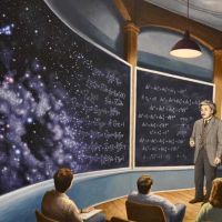 Rob Gonsalves Chalkboard Universe Hand Painted Reproduction