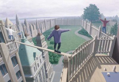 art oil painting reproduction of  Rob Gonsalves High Park Pickets museum quality handmade