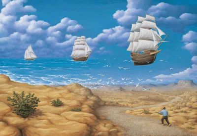 art oil painting reproduction of  Rob Gonsalves In Search Of Sea museum quality handmade