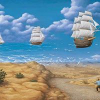 Rob Gonsalves In Search Of Sea Hand Painted Reproduction