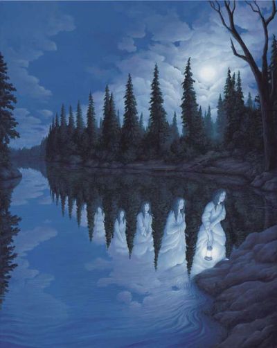 art oil painting reproduction of  Rob Gonsalves Ladies Of The Lake museum quality handmade