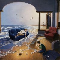 Rob Gonsalves Making Waves Hand Painted Reproduction