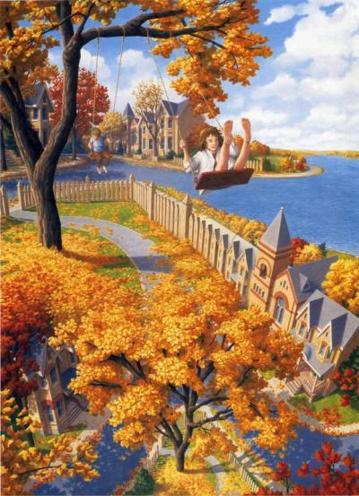 art oil painting reproduction of  Rob Gonsalves On The Upswing museum quality handmade