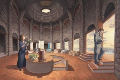 art oil painting reproduction of  Rob Gonsalves Space Between Words museum quality handmade
