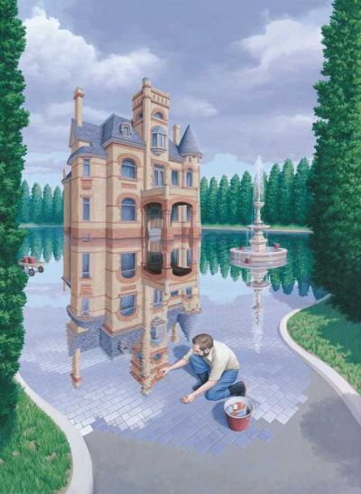 art oil painting reproduction of  Rob Gonsalves The Mosaic Mot museum quality handmade