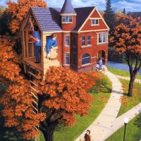 Rob Gonsalves Tree House In Autumn