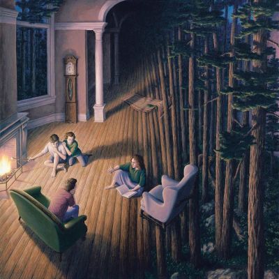 art oil painting reproduction of  Rob Gonsalves Woods Within museum quality handmade