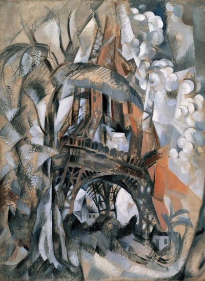 art oil painting reproduction of  Robert Delaunay Eiffel Tower With Trees Summer 1910 museum quality handmade