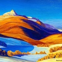 Rockwell Kent Vermont Study - 1920 Hand Painted Reproduction