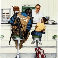 Rockwell Usa Today artwork on canvas