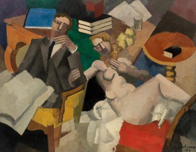 art oil painting reproduction of  Roger De La Fresnaye Married Life 1913 museum quality handmade