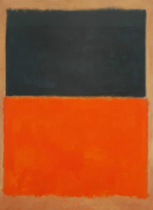 Rothko Green And Tangerine On Red - 237x176 Cm museum quality