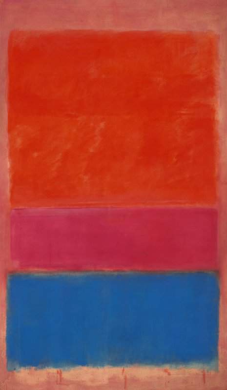 Rothko No 1- Royal Red And Blue - 288 9 171 5 Cm museum quality