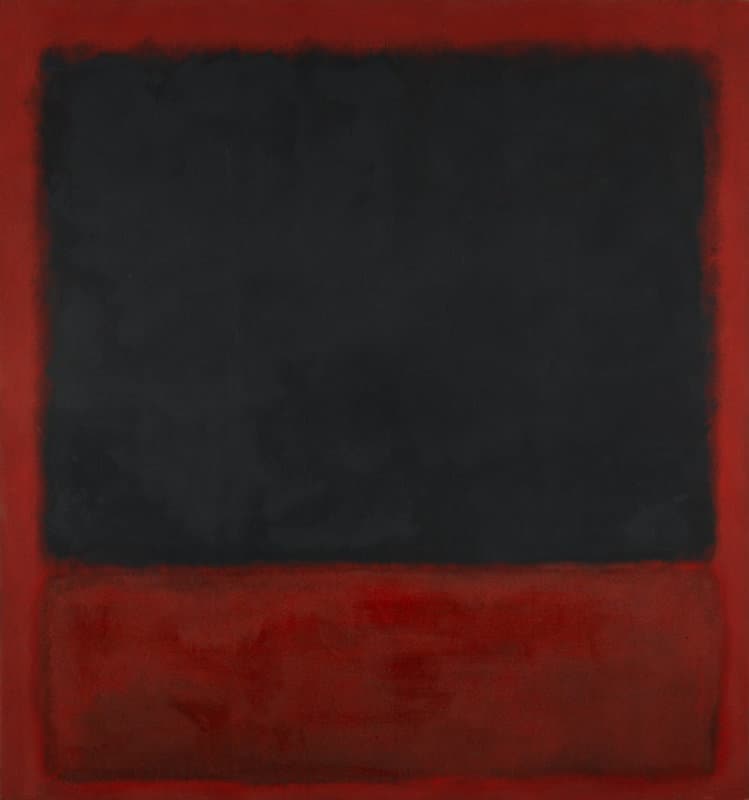 Rothko Untitled - Black Red Over Black On Red museum quality