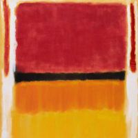 Rothko Violet Black Orange Yellow On White And Red - 207 X 76.6 Cm