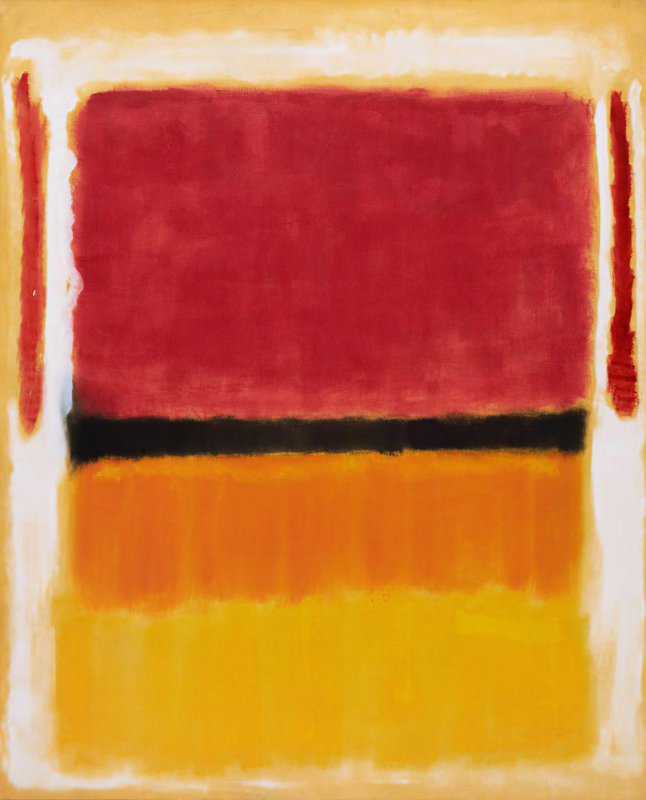 Rothko Violet Black Orange Yellow On White And Red - 207 X 76.6 Cm museum quality