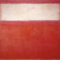 Rothko White Over Red
