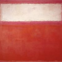 Rothko White Over Red Hand Painted Reproduction