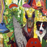 Roy De Forest Country Dog Gentlemen - 1972