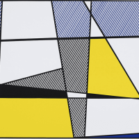 Roy Lichtenstein Triptych Cow Going Abstract 3
