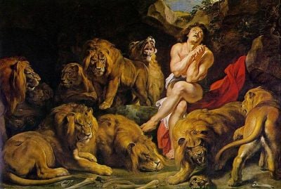 art oil painting reproduction of  Rubens Daniel In The Lions Den museum quality handmade