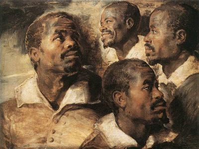 art oil painting reproduction of  Rubens Four Studies Of The Head Of A Negro museum quality handmade