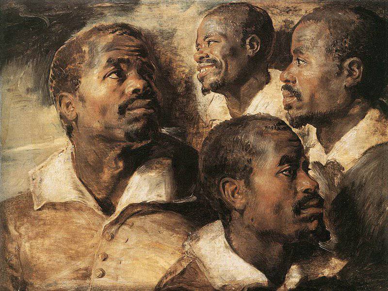 Rubens Four Studies Of The Head Of A Negro museum quality