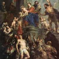 Rubens Madonna Enthroned With Child And Saints