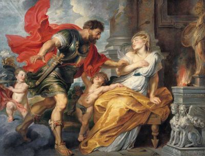art oil painting reproduction of  Rubens Mars And Rhea Silvia museum quality handmade