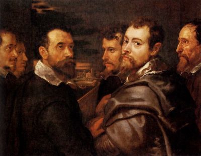 art oil painting reproduction of  Rubens The Mantuan Circle Of Friends museum quality handmade