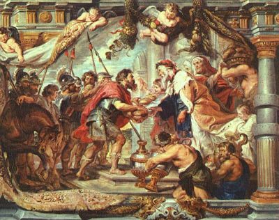 art oil painting reproduction of  Rubens The Meeting Of Abraham And Melchizedek museum quality handmade
