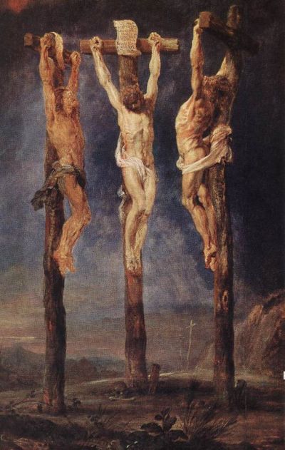 art oil painting reproduction of  Rubens The Three Crosses museum quality handmade