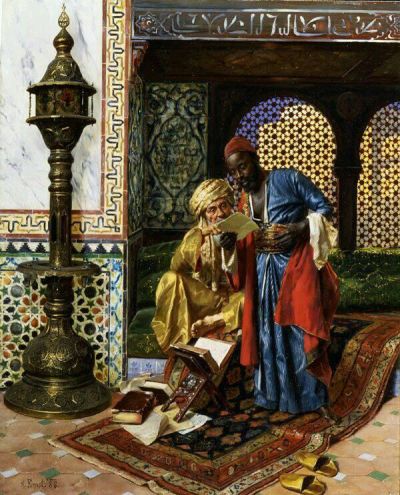 art oil painting reproduction of  Rudolf Ernst The Letter museum quality handmade