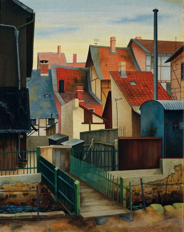Rudolf Wacker An Der Abzucht - At The Abduction In Goslar 1932 museum quality
