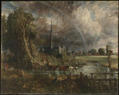 art oil painting reproduction of  Salisbury Cathedral From The Meadows - Landscape By John Constable museum quality handmade