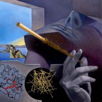 Salvador Dali La Fumeur. Pierre Et Columbine Ciel Bleu 1973