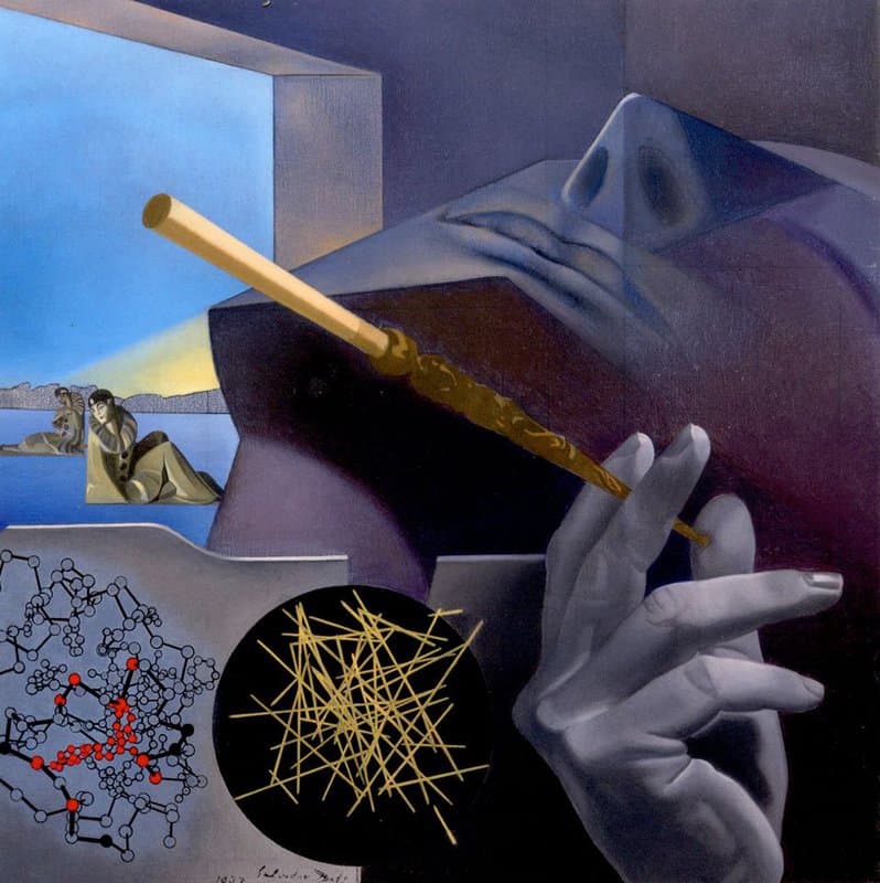 Salvador Dali La Fumeur. Pierre Et Columbine Ciel Bleu 1973 museum quality