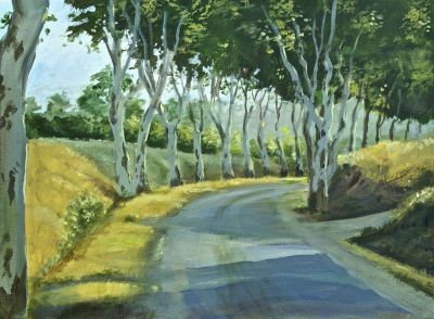 art oil painting reproduction of  Salvatore Murdocca Plane Trees museum quality handmade