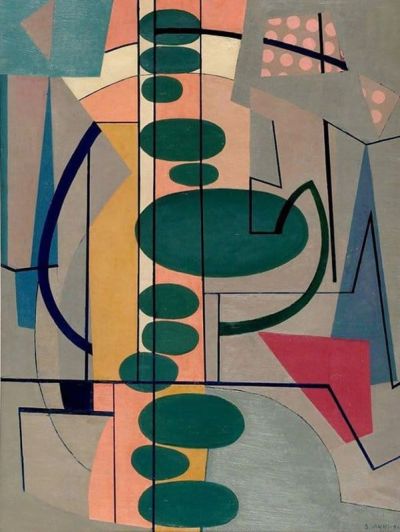 art oil painting reproduction of  Sam Vanni Emerging Green 1956 museum quality handmade
