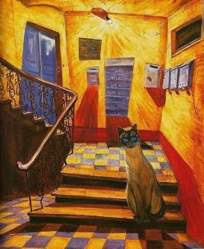 art oil painting reproduction of  Samuel Kaplan City Tales museum quality handmade