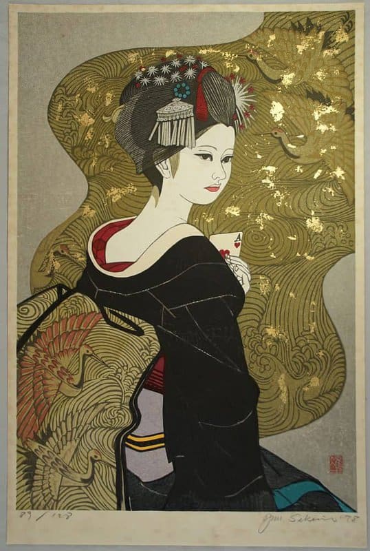 Sekino Junichiro Ace Of Hearts - From The Twelve Months Of Maiko museum quality