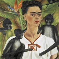 Kahlo - Self Portrait With Monkeys By Frida Kahlo artwork on canvas