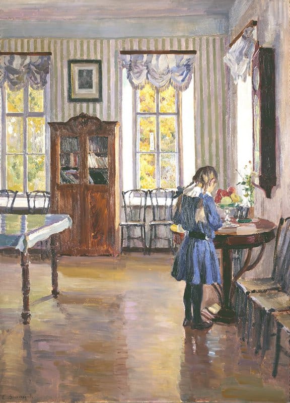 Sergei Arsenievich Vinogradov Interior Of A House 1913 museum quality
