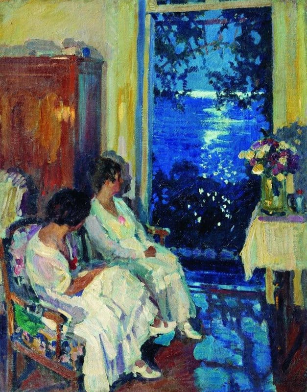 Sergei Vingradov Alupka - A View At Night - 1917 museum quality