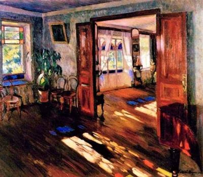 art oil painting reproduction of  Sergei Vinogradov In The House museum quality handmade