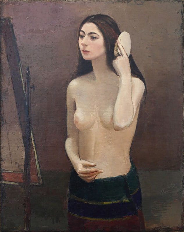 Sergius Pauser Girl In Front Of The Mirror 1931 museum quality