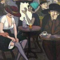 Shalva Kikodze In A Caf Or Artists Coffee House In Paris 1920