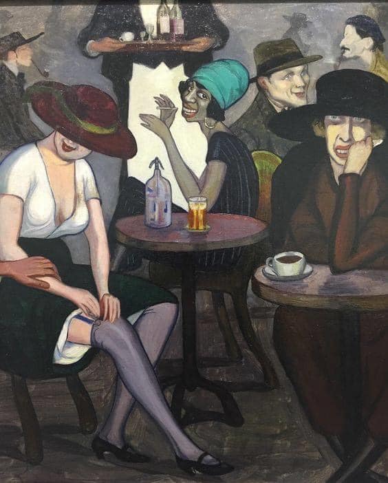 Shalva Kikodze In A Caf Or Artists Coffee House In Paris 1920 museum quality