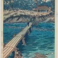 Shiro Kasamatsu Footbridge At Musashi Arashiyama 1953