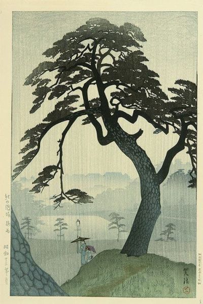 art oil painting reproduction of  Shiro Kasamatsu Pine In Rain 1938 museum quality handmade